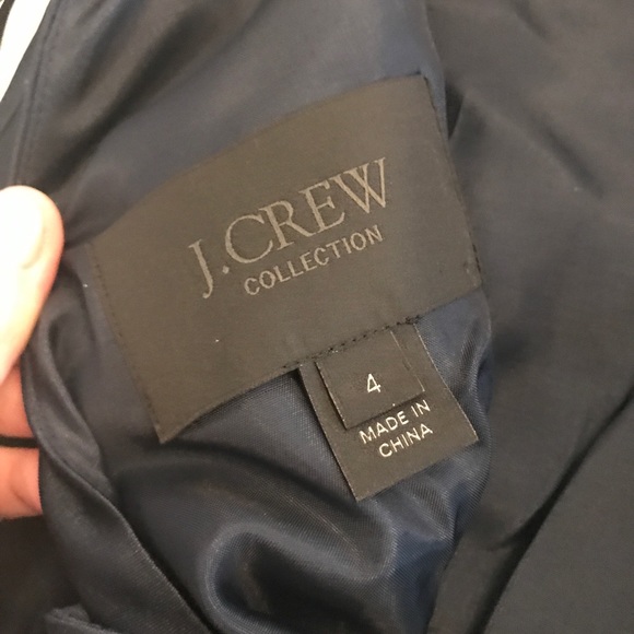 JCrew Collection Size 4 Navy and Gold dress. - Picture 4 of 8